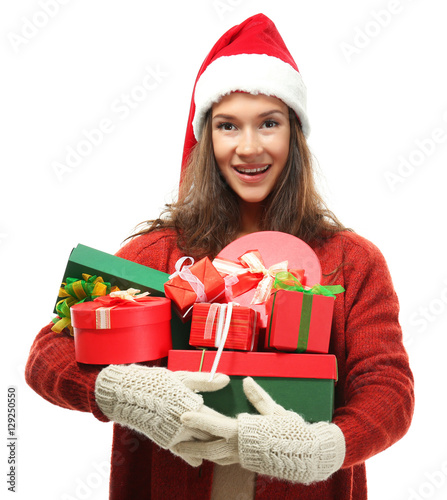 Beautiful happy woman with ...