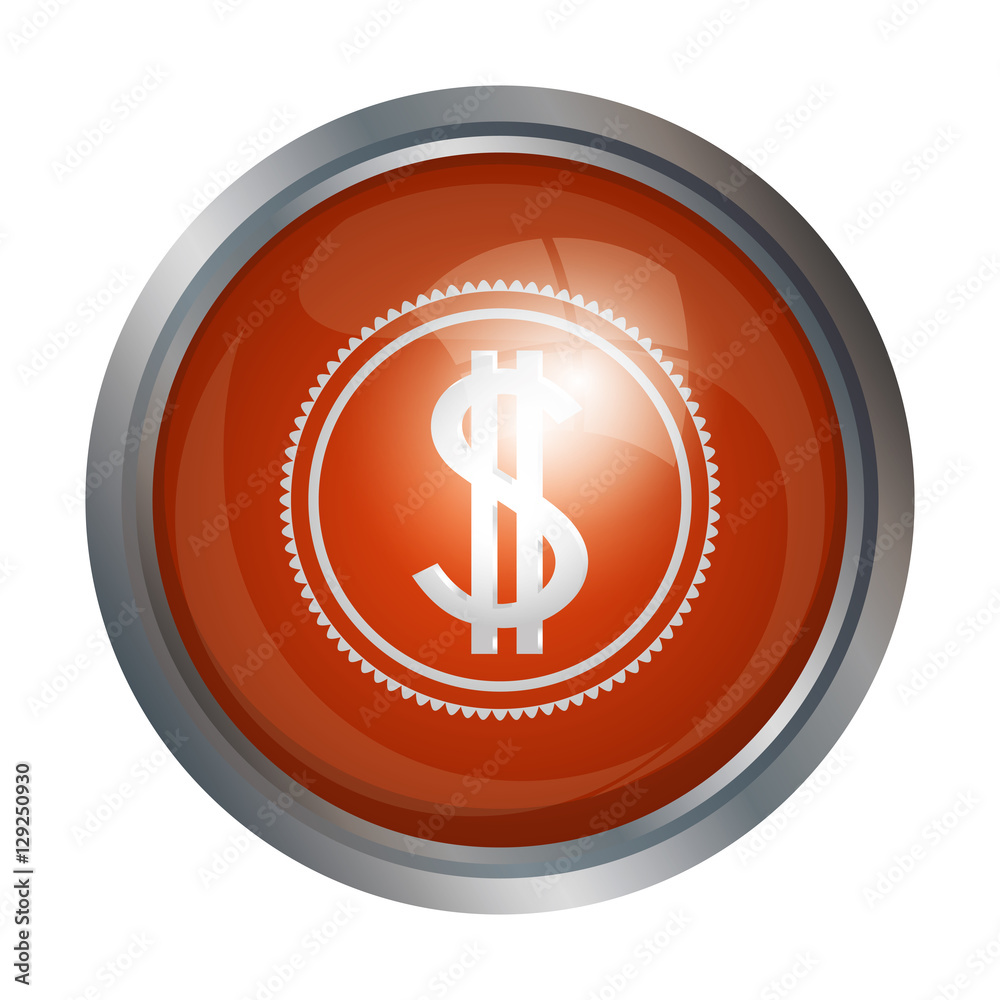 Coin con. Money financial item commerce market and buy theme. Isolated design. Vector illustration Coin con. Money financial item commerce market and buy theme. Isolated design. Vector illustration