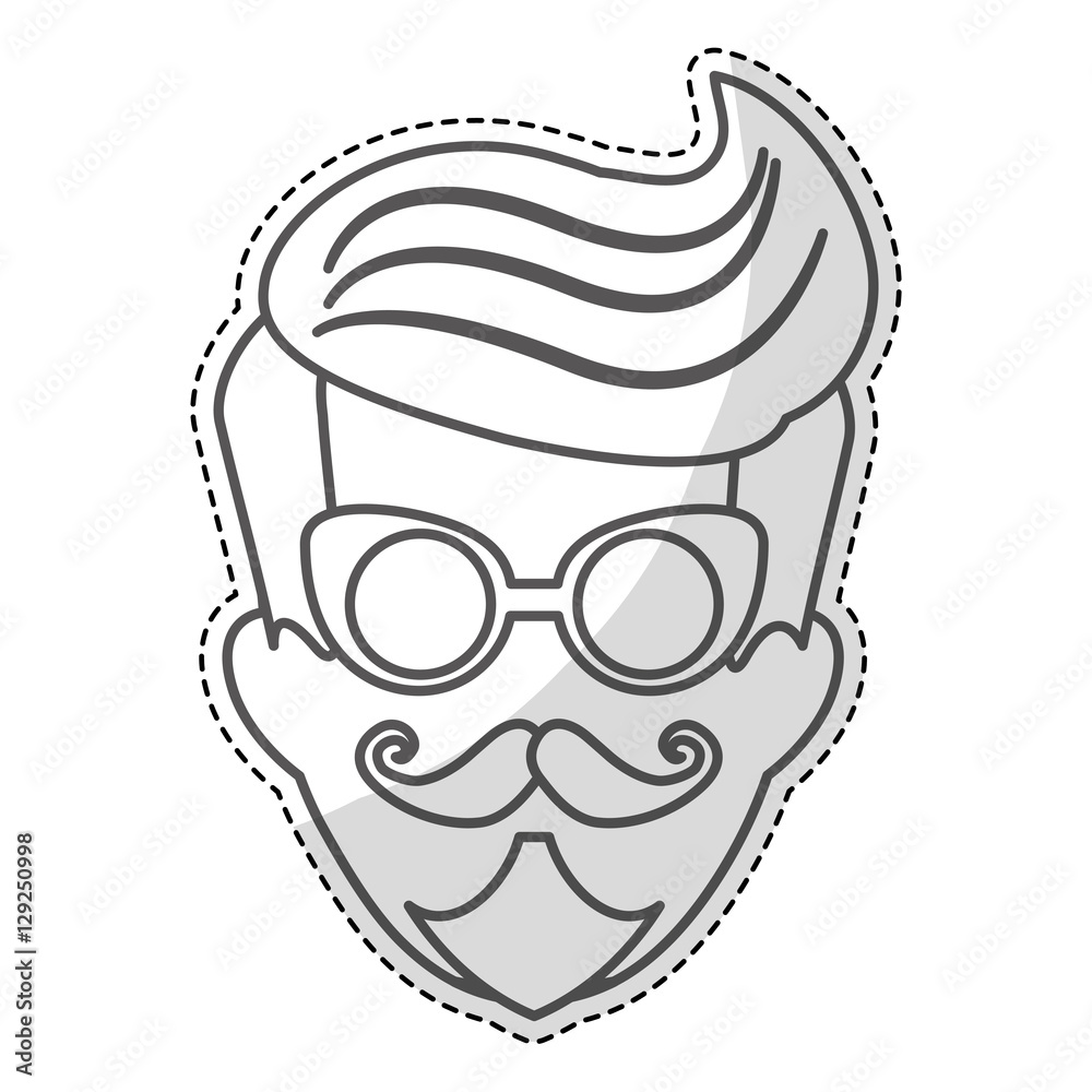 hipster man icon image vector illustration design hipster man icon image vector illustration design