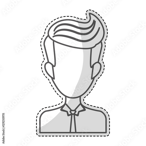 faceless man portrait icon image vector illustration design 