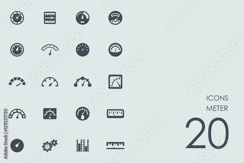 Set of meter icons