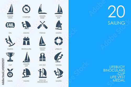 Set of sailing icons