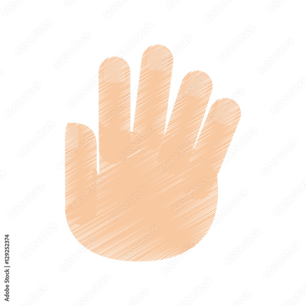 Human hand icon. Finger gesture palm and communication theme. Isolated design. Vector illustration Human hand icon. Finger gesture palm and communication theme. Isolated design. Vector illustration