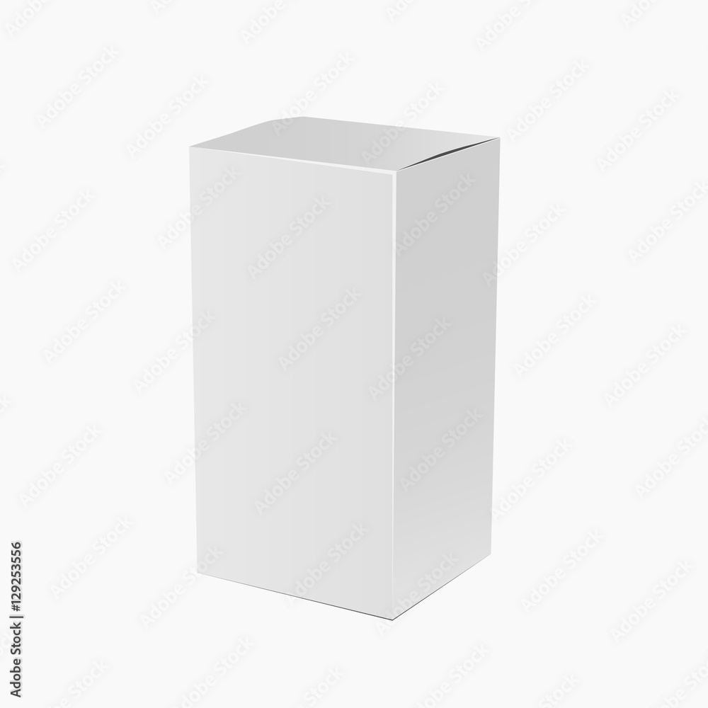 White Product Cardboard Package Box Illustration Isolated On Whi