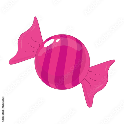 wrapped candy icon image vector illustration design 