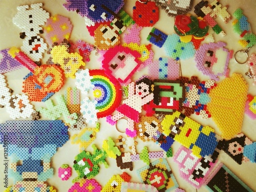  key chain from plastic bead photo