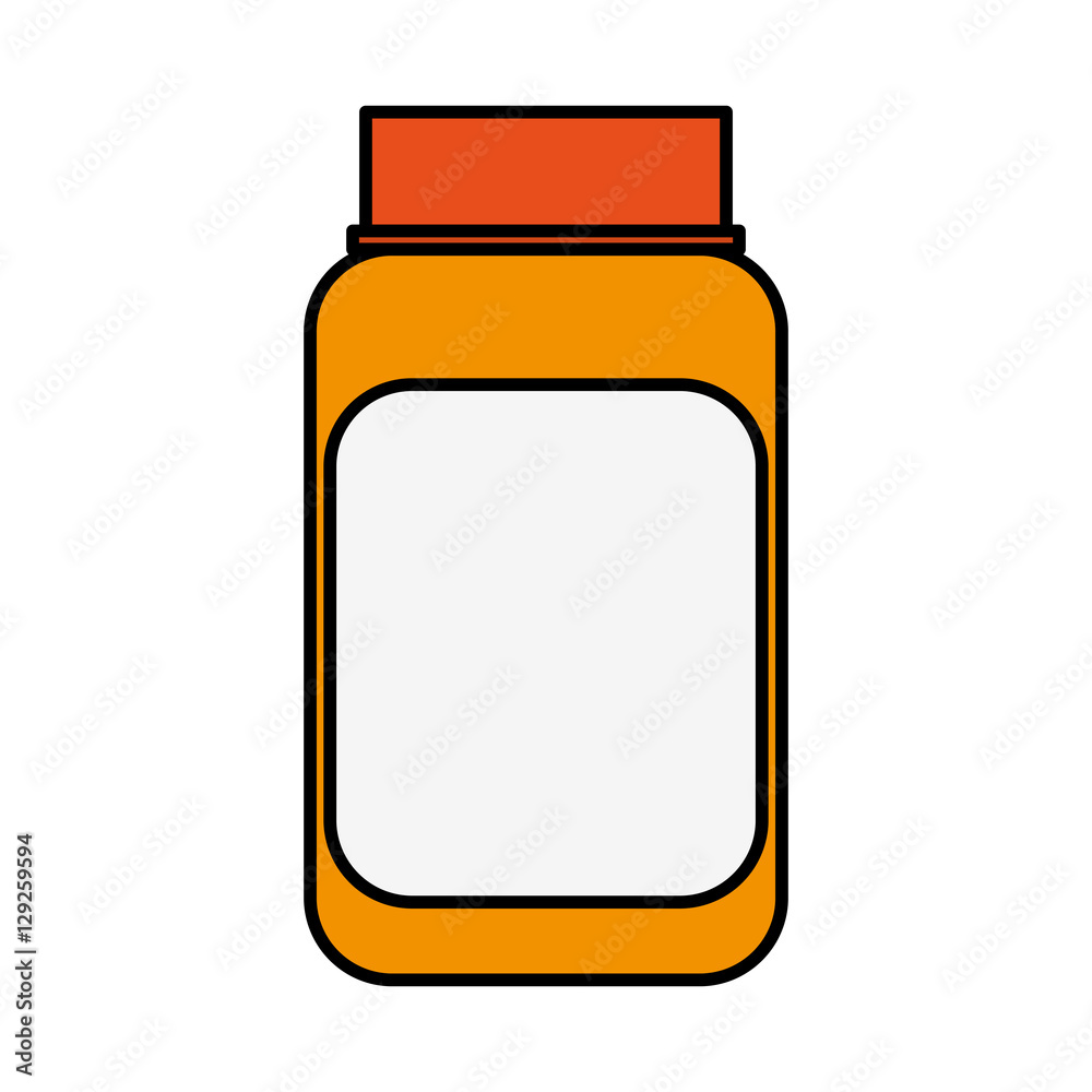 Medicine jar icon. Medical health care hospital and emergency theme. Isolated design. Vector illustration Medicine jar icon. Medical health care hospital and emergency theme. Isolated design. Vector illustration