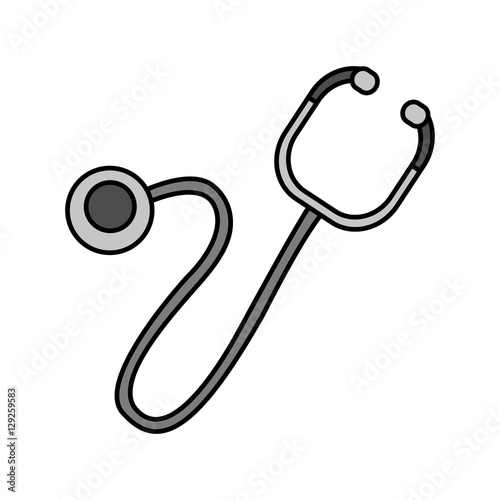 Stethoscope icon. Medical health care hospital and emergency theme. Isolated design. Vector illustration