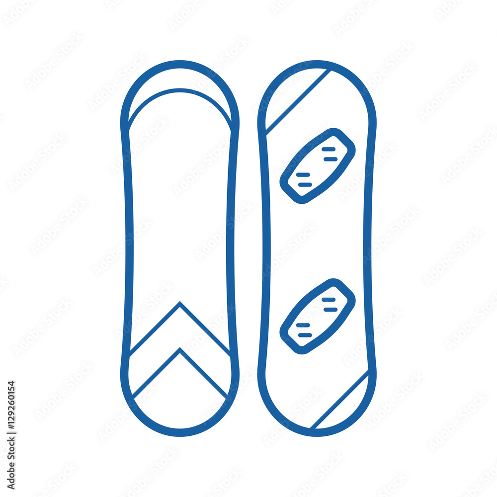 Snowboard icon in outline design. Snow boards vector thin line illustration. Snowboard icon in outline design. Snow boards vector thin line illustration.