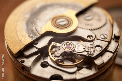 Wallpaper Mural Detail of watch machinery. closeup macro shot Torontodigital.ca