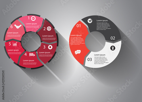 Stock vector business infographics circular arrow chart