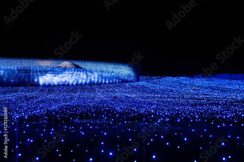 The sea of light in Nabana no Sato garden at night in winter, Ja