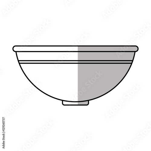 Bowl icon. Hair salon supply utensil and barbershop theme. Isolated design. Vector illustration