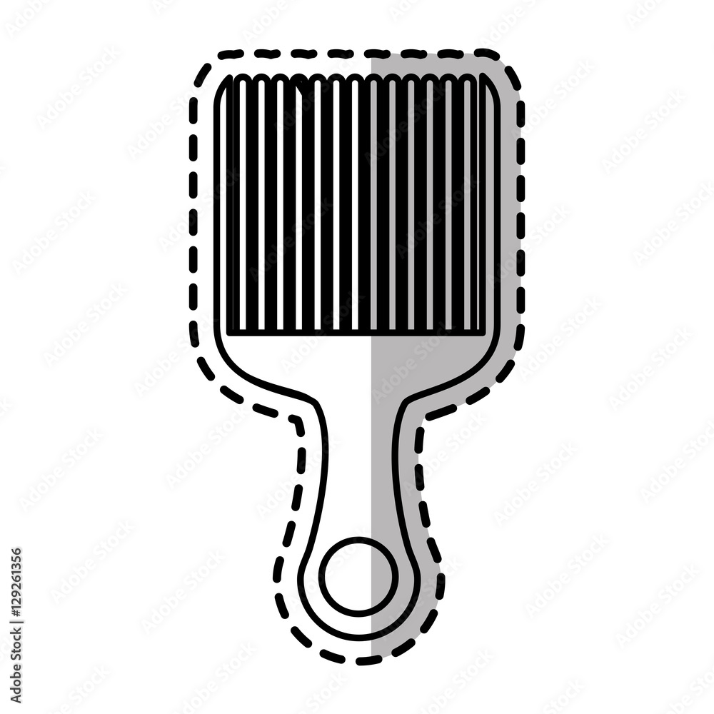 Comb icon. Hair salon supply utensil and barbershop theme. Isolated design. Vector illustration
