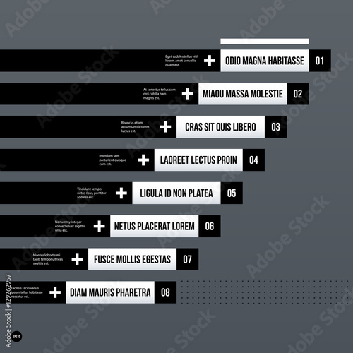 Futuristic corporate chart template on gray background. Useful for presentations and marketing media.