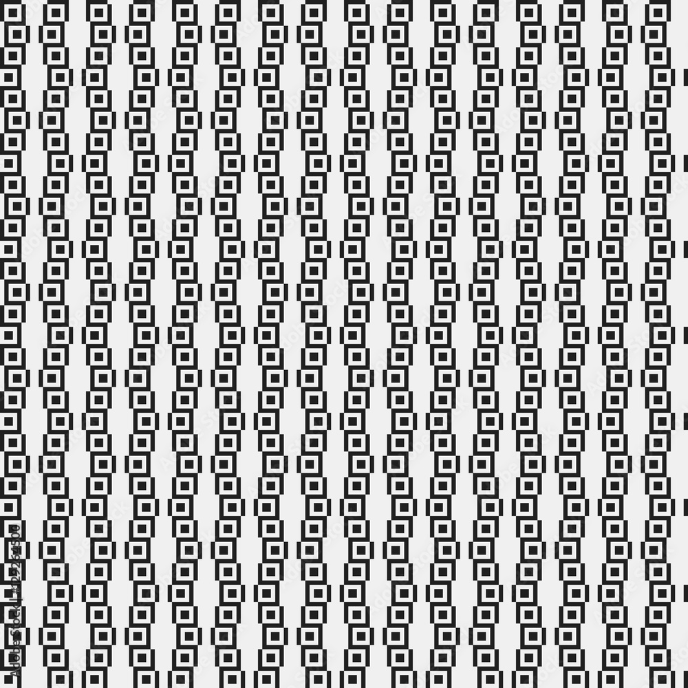 Simple pixelated pattern with monochrome geometric shapes. Useful for textile and interior design. Strict neutral style. Simple pixelated pattern with monochrome geometric shapes. Useful for textile and interior design. Strict neutral style.