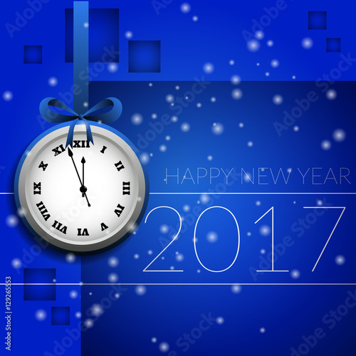 New year  background with vintage clock Vector illustration eps