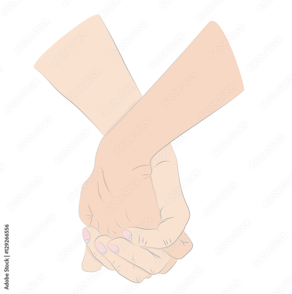 the concept of a romantic relationship. hands holding. Valentine's Day. vector illustration. the concept of a romantic relationship. hands holding. Valentine's Day. vector illustration.
