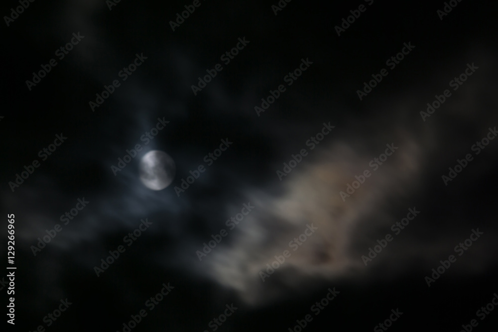 Defocused Night Sky and Moon Defocused Night Sky and Moon