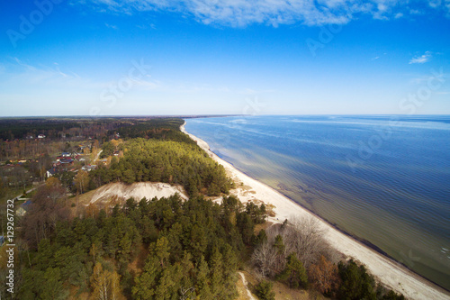 Sandy coast, gulf of Riga, Baltic sea .