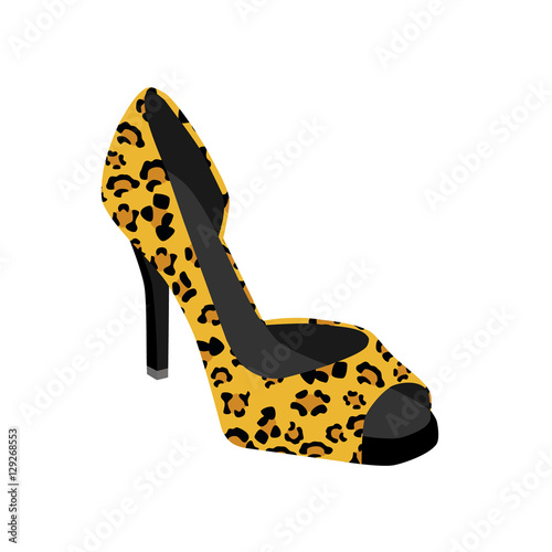 Shoe with leopard pattern