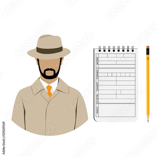 Detective icon set