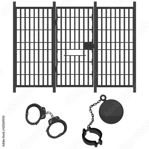 Prison icon set