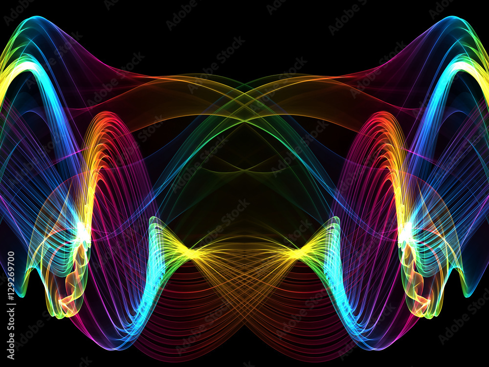 Obraz premium abstract multicolored waves