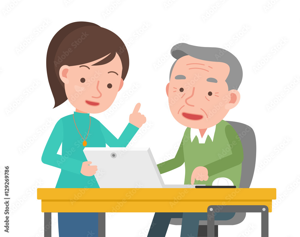 Teachers and old man of computer learning Teachers and old man of computer learning