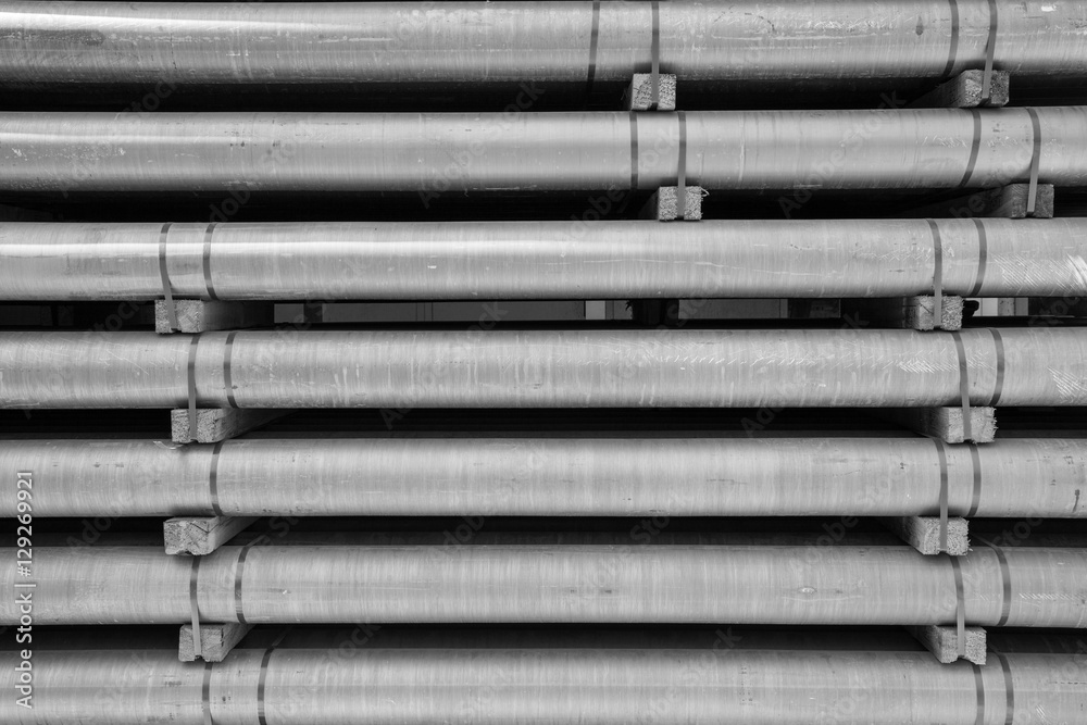 Fototapeta premium aluminum metal raw material in the form of long tubes