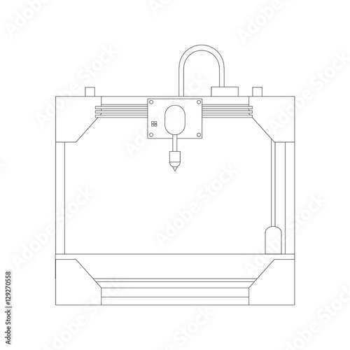 3D printer vector