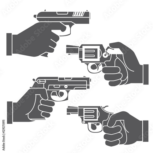 hand holding gun