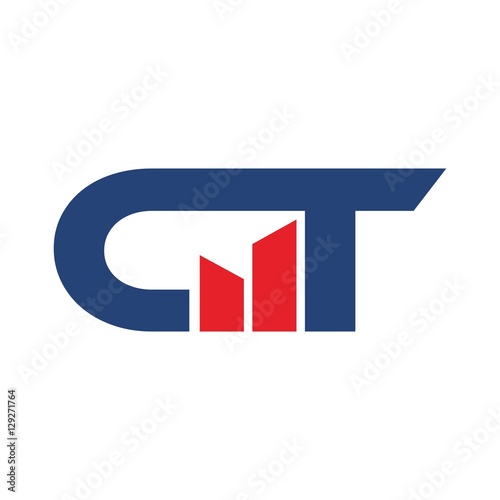 letter C and T logo vector