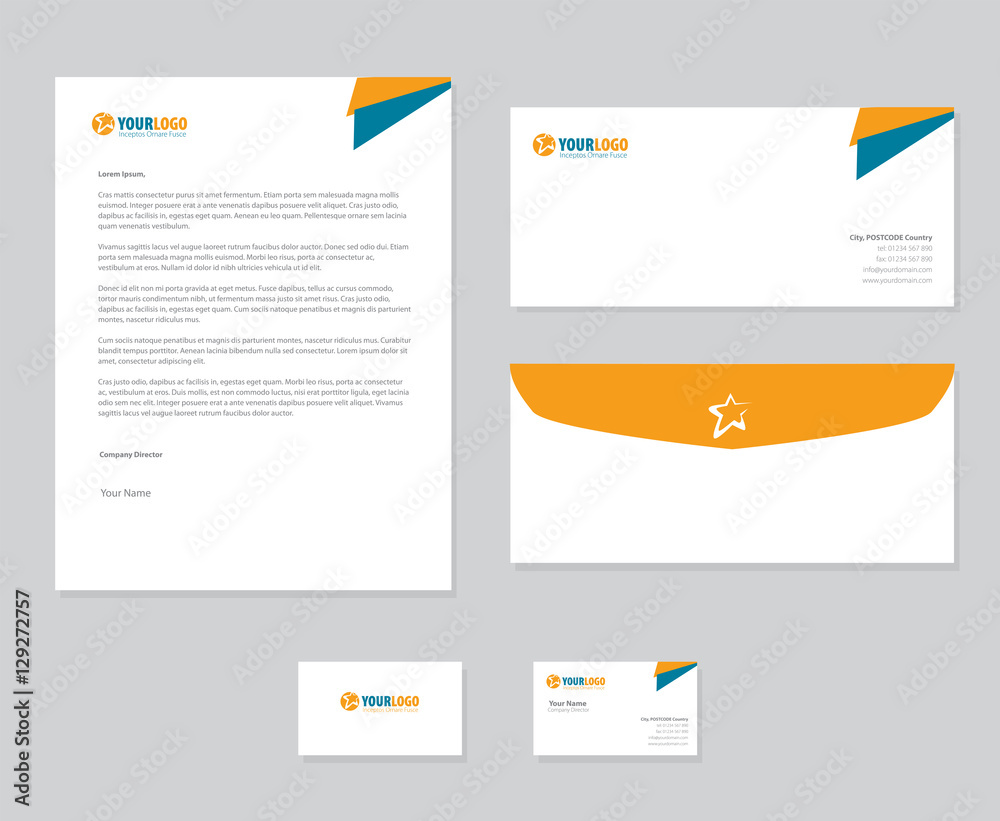 Corporate stationery template design Corporate stationery template design