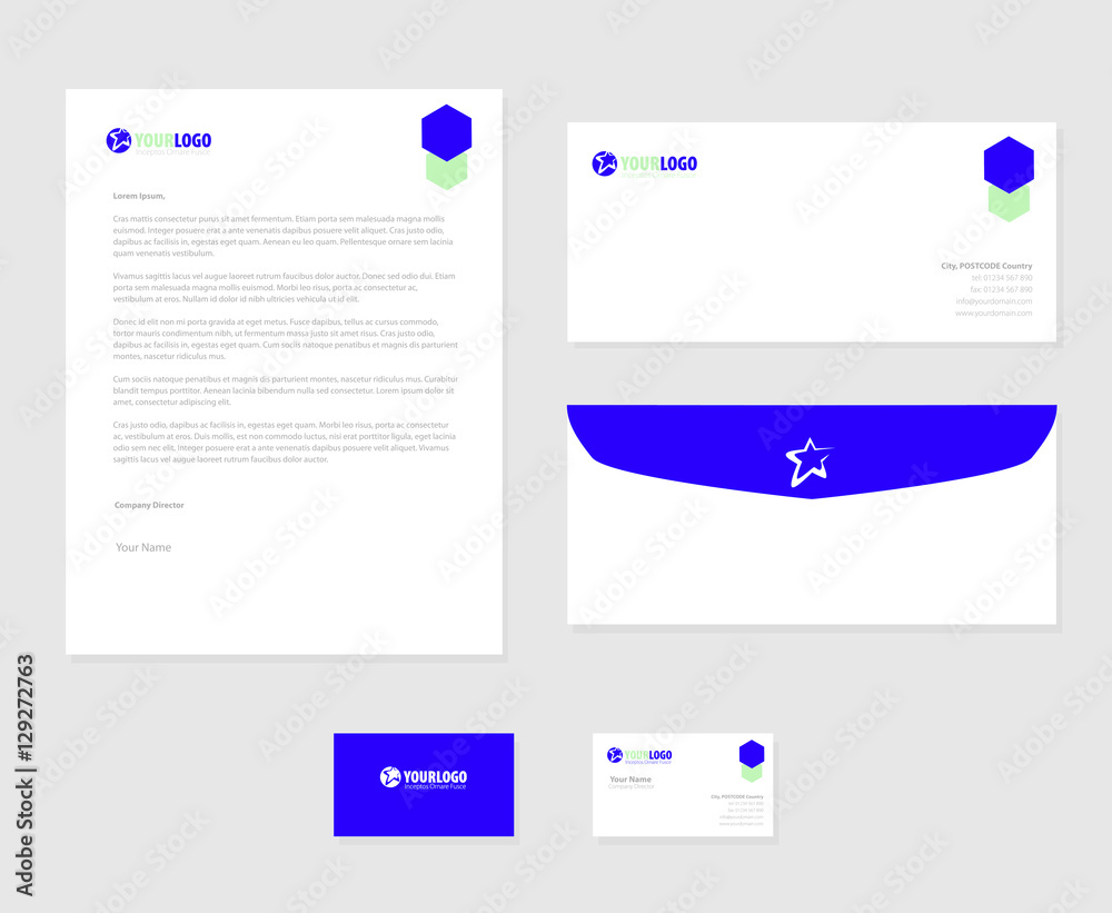 Corporate stationery template design Corporate stationery template design
