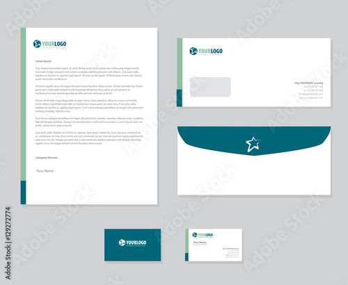 Corporate stationery template design 