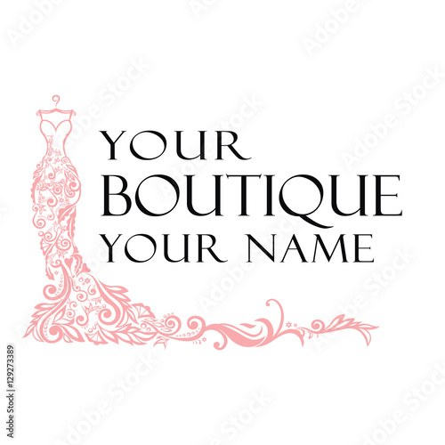Dress Boutique Illustration Vector Logo