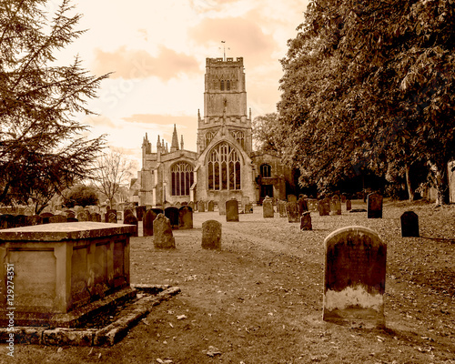 SS Peter and Paul parish church West Facade C Sepia Tone Northle photo