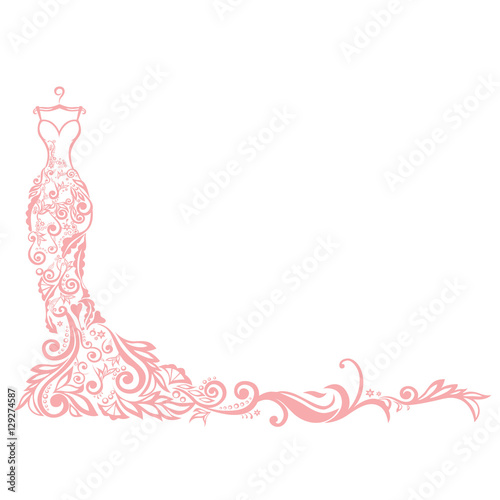 Dress Boutique Illustration Vector Logo Design Template