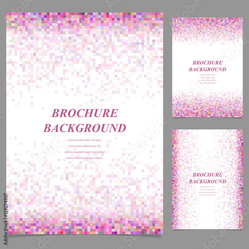 Billede på lærred Geometric square pattern page template set