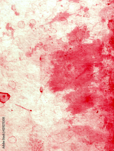 Stained reddish pink waterc...