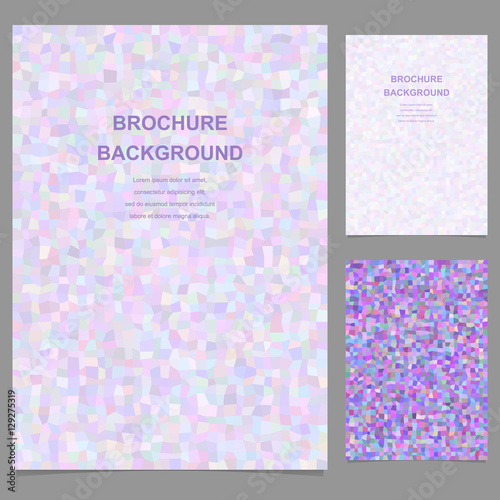 Foto Purple rectangle tile mosaic brochure template