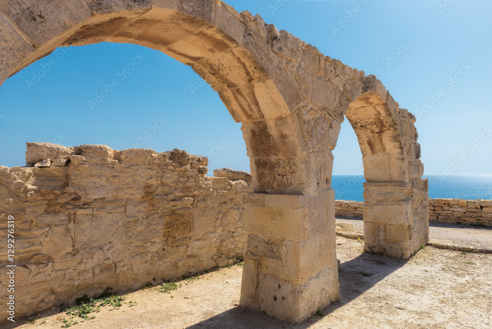 greek arches ruin city of Kourion near Limassol, Cyprus