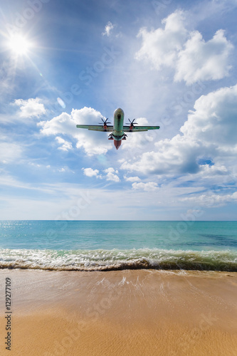 Phuket  Thailand - November 25   2016  plane landing