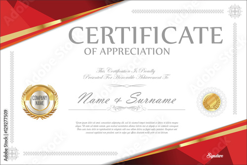 Certificate retro design template