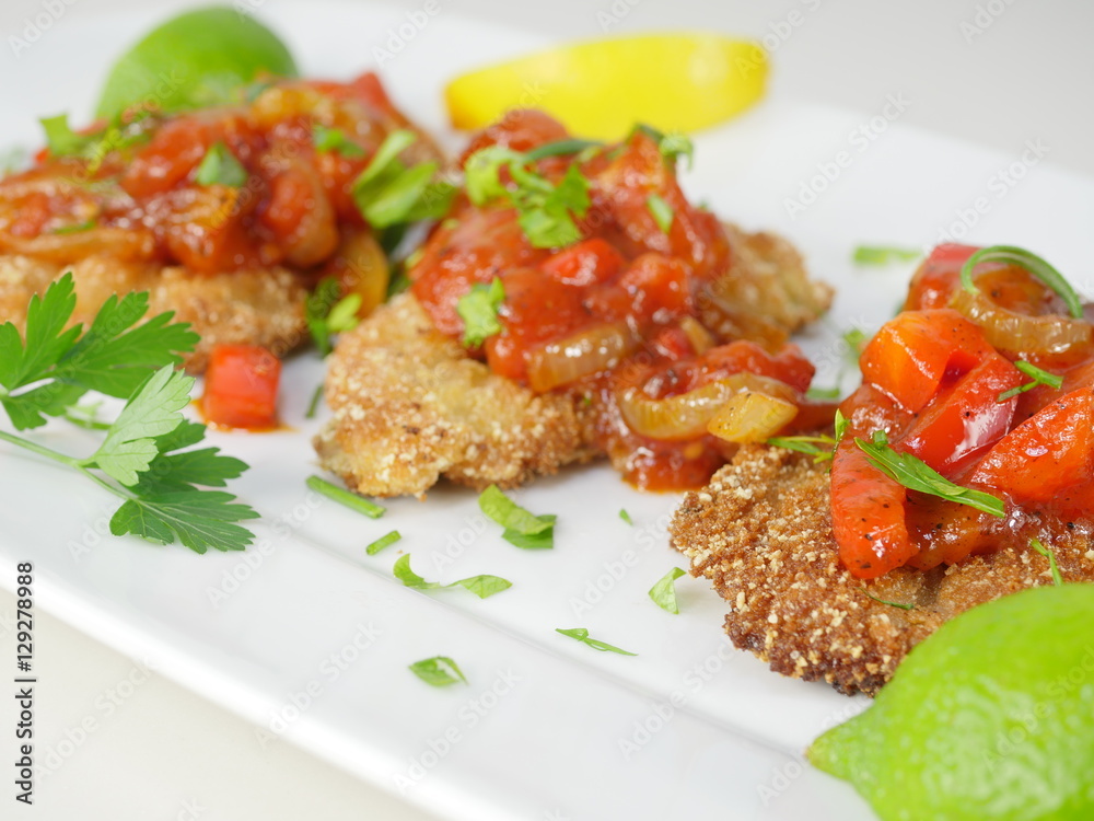 fried fish herring with tomato sauce fried fish herring with tomato sauce