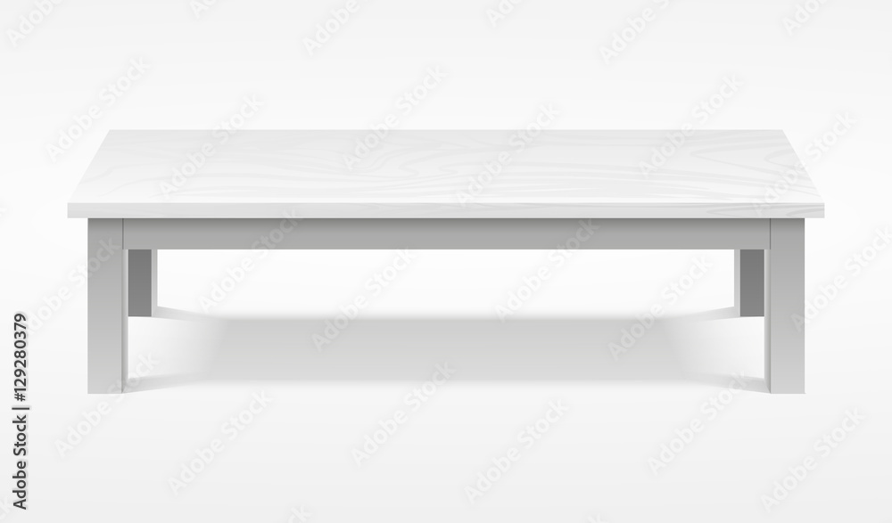 Modern white table, exhibition presentation desk vector mockup Modern white table, exhibition presentation desk vector mockup