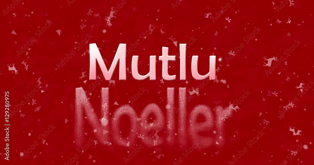 Merry Christmas text in Turkish 