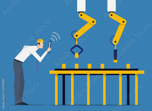 Factory Automation Concept.