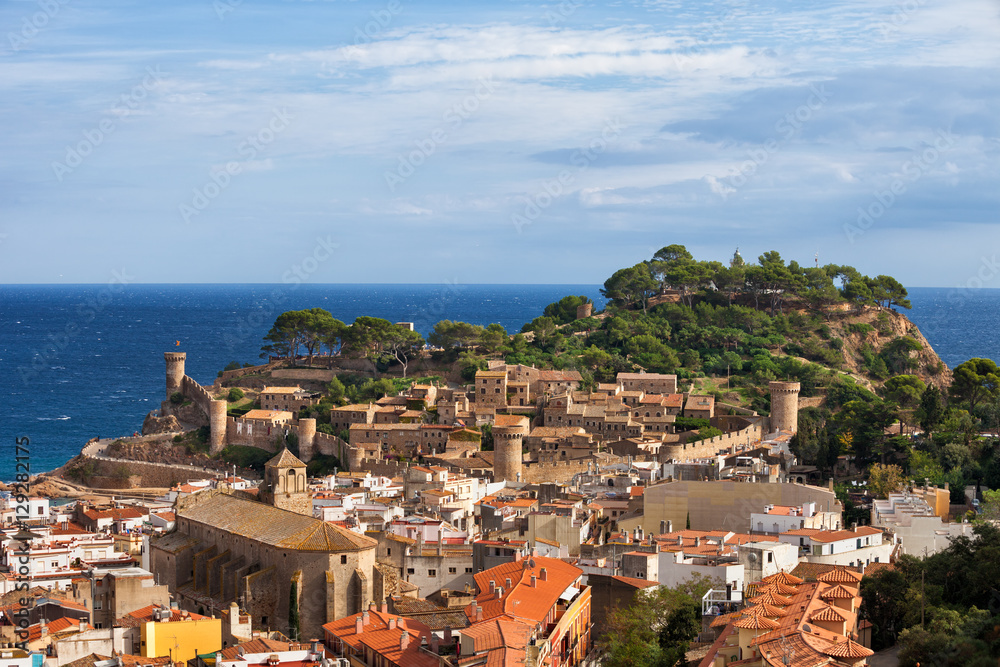 Town of Tossa de Mar on Costa Brava in Spain